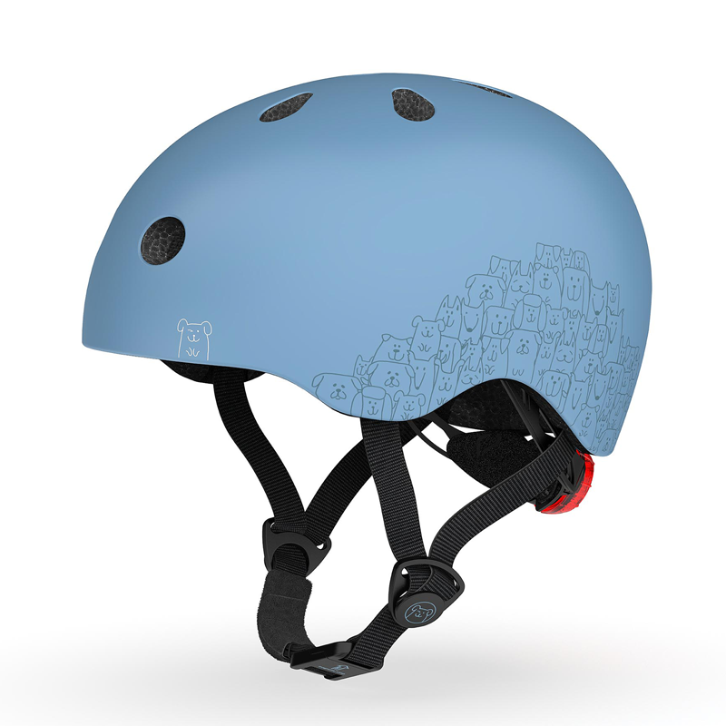 Mũ bảo hiểm phản quang trẻ em Scoot and Ride size XXS (Steel)