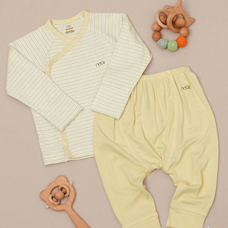 S627S1GINBNB175 - Bộ quần áo Nous dài tay vải Nu Petit - Màu xanh lá (NewBorn)