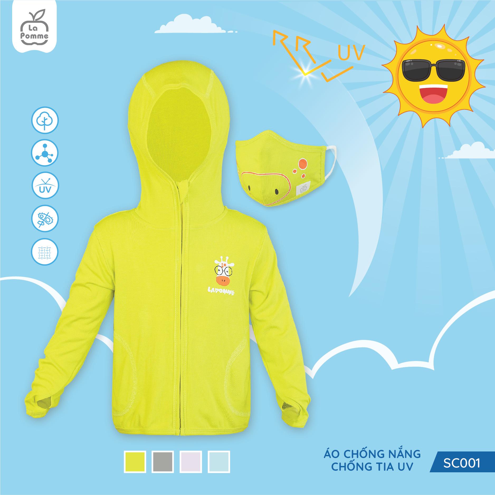 SC001.2 - Áo chống nắng chống tia UV cho bé La Pomme - Màu vàng