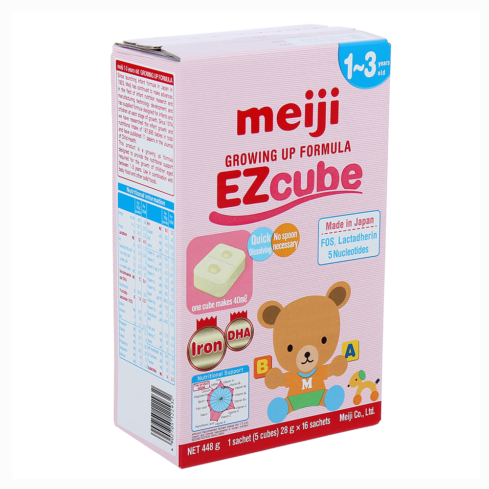 Sữa Meiji Growing Up Formula EZcube 448g số 9 (1 - 3 tuổi)