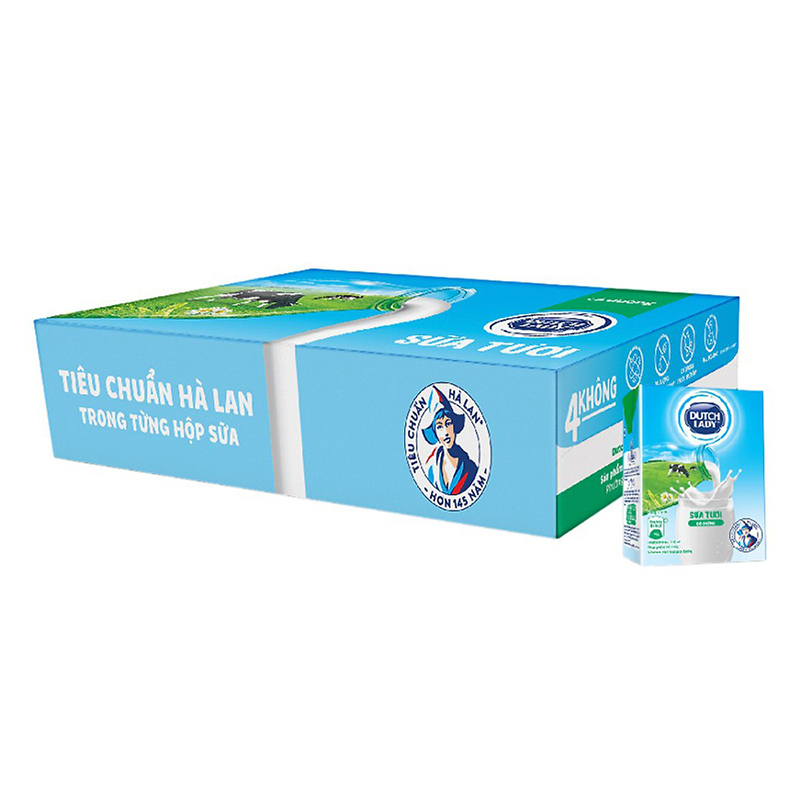 Sữa tươi tiệt trùng Dutch Lady có đường 110ml - Thùng 48 hộp