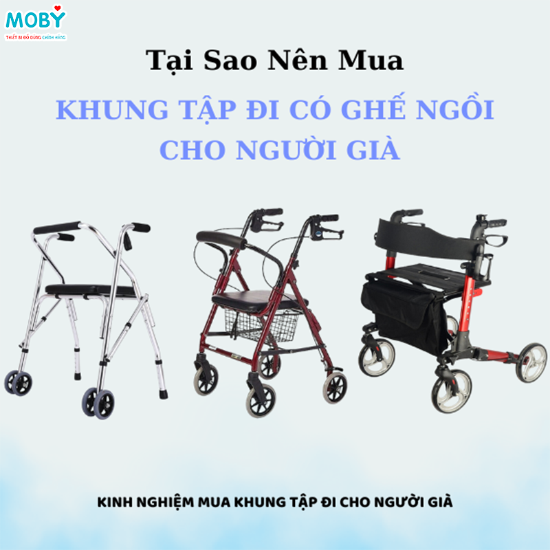 Tại Sao Nên Mua Khung Tập Đi Có Ghế Ngồi Cho Người Già?