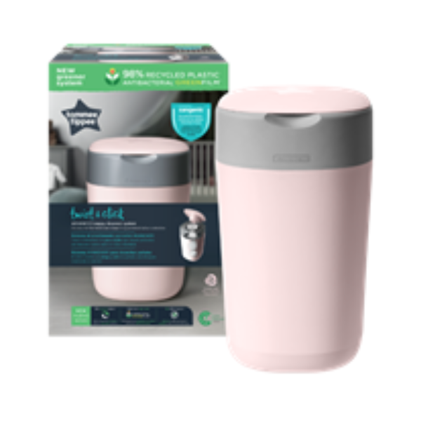 Thùng xử lý tã cho bé Tommee Tippee Twist & Click - Hồng