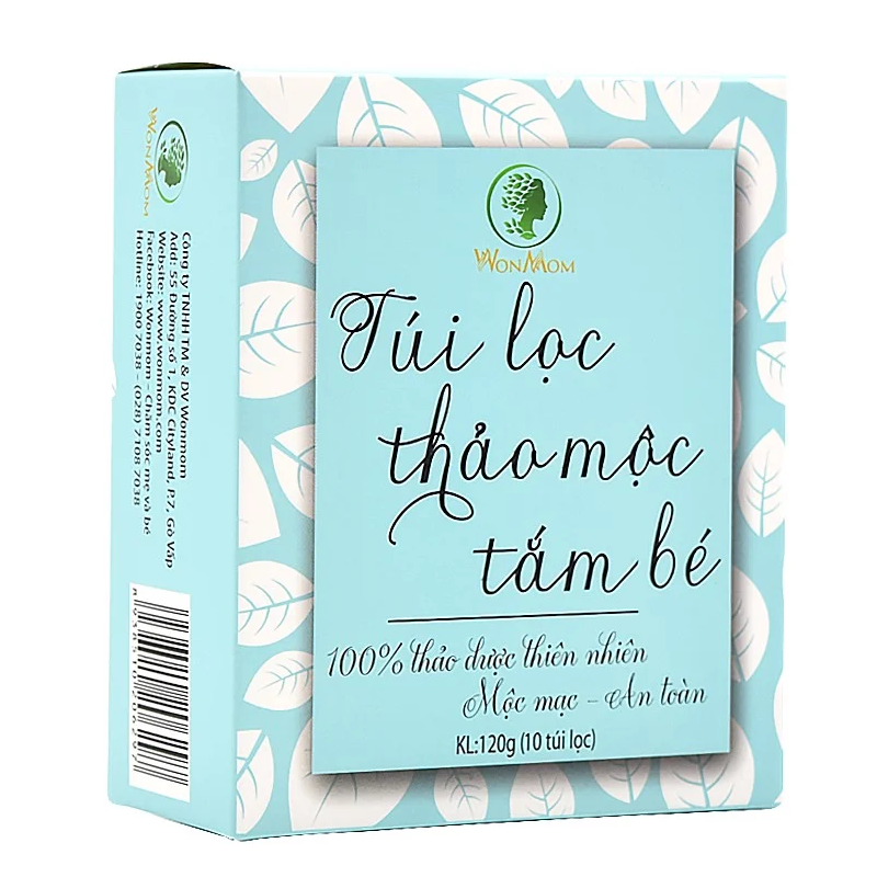 Túi lọc thảo mộc tắm bé Wonmom 120g