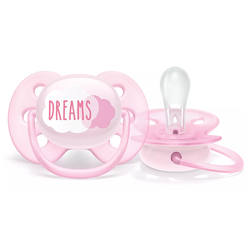 Ty ngậm siêu mềm Philips Avent cho bé gái 0-6 tháng tuổi, vỉ đơn
