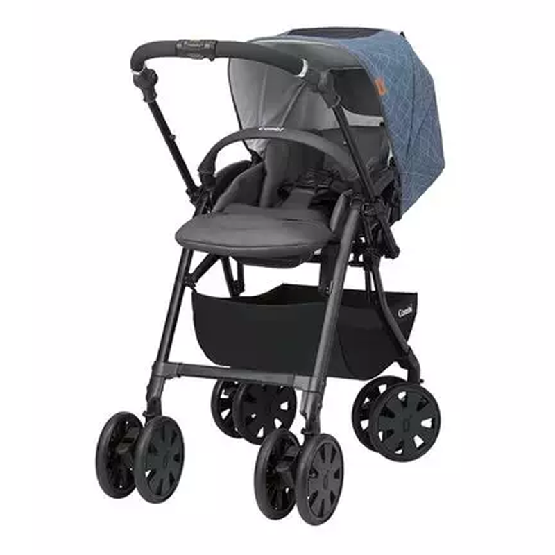 Xe đẩy Combi CrossGo 4 bánh quay tự động Xanh Blue