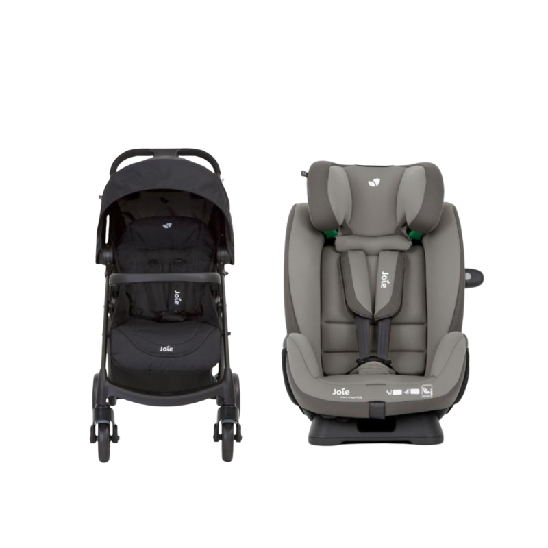 Xe Đẩy Trẻ Em Joie Muze LX W/ FM Coal + Ghế Ngồi Ô Tô Joie Every Stage R129 Cobble Stone