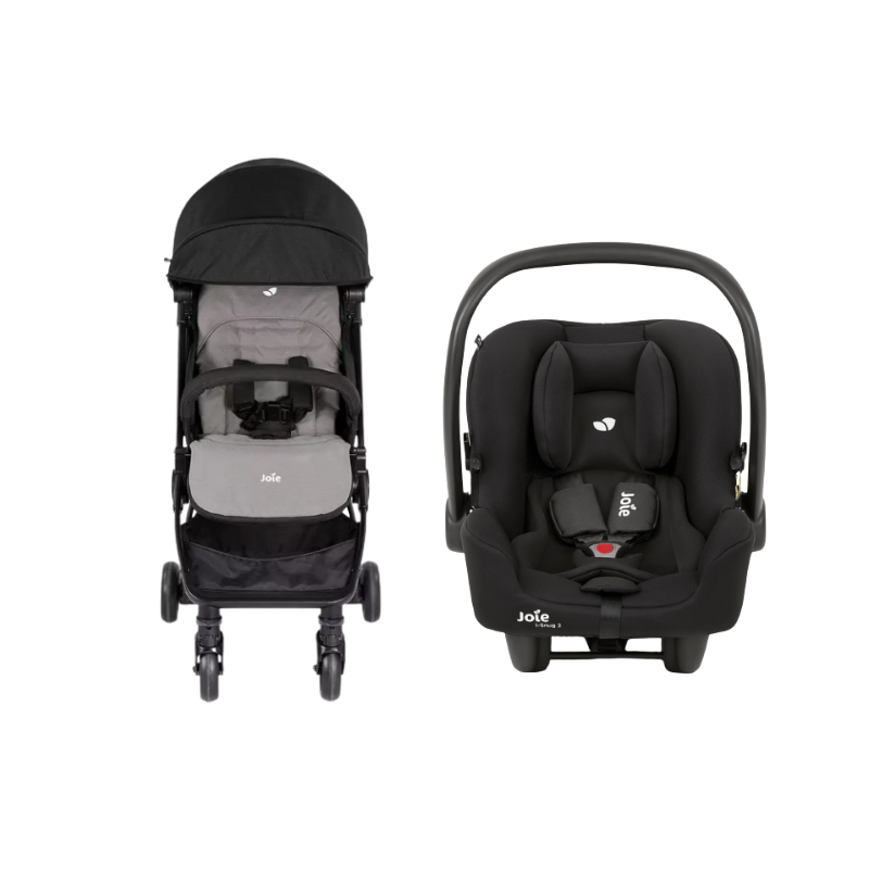 Xe đẩy trẻ em Joie Pact W/ RC&ADPT&TB Ember + Ghế Ngồi Ô Tô Trẻ Em Joie i-Snug 2 Shale