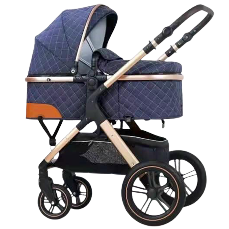 Xe nôi gấp gọn Belecoo PM-02128 màu xanh navy
