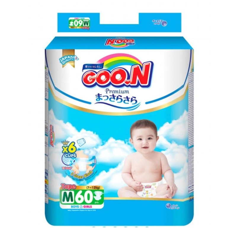 Bỉm - Tã dán GOO.N Premium size M 60 miếng (7 - 12kg)