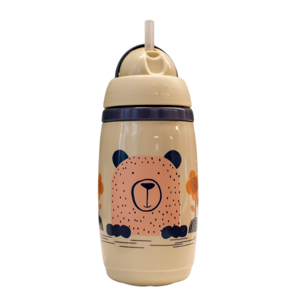 Bình uống nước giữ nhiệt có ống hút kháng khuẩn chống tràn, chống sặc Tommee Tippee SuperStar, 266ml, cho bé từ 12 tháng – Xám