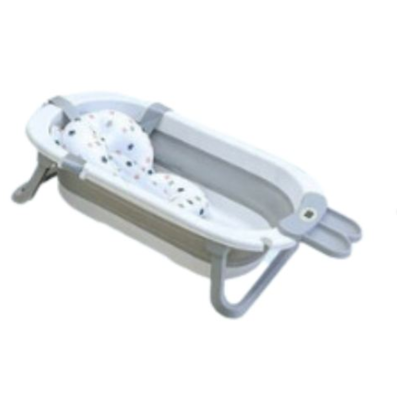 Chậu Tắm Rabbit Gấp Gọn Kem Phao Holla HL-03224 Màu Xám
