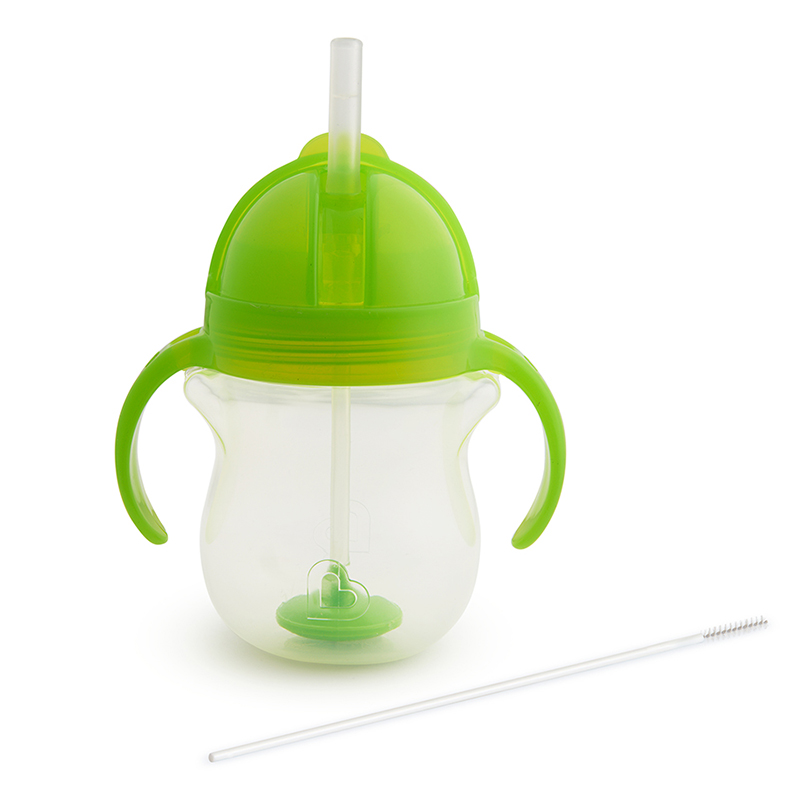 Cốc ống hút mọi tư thế Munchkin 207ml màu xanh lá