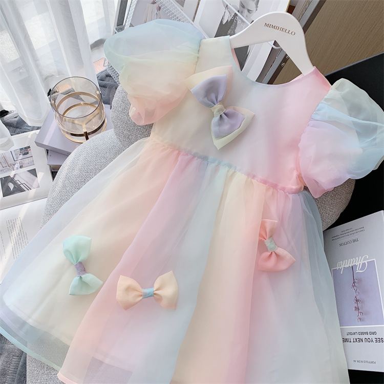 DV526 - Đầm Babydoll Tiểu Thư Cho Bé Nơ Xinh