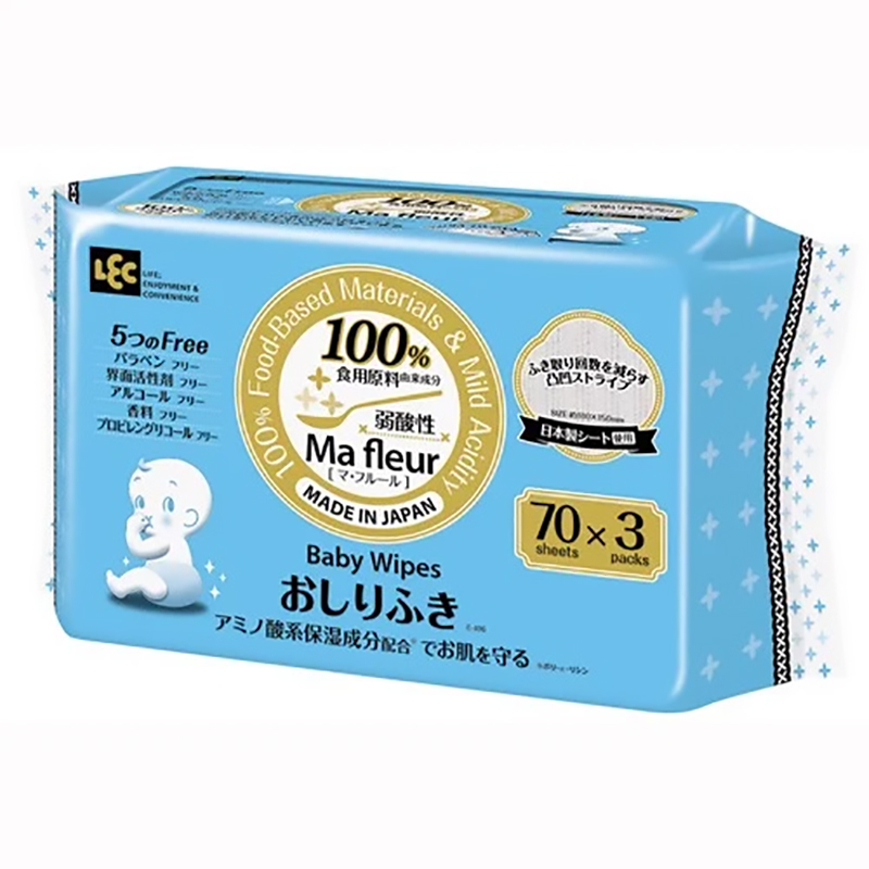 Giấy ướt LEC cao cấp MA Fleur E-496 70 tờ x 3 gói