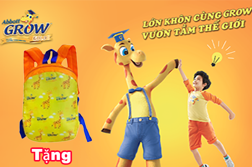 Mua sữa Abbott Grow - Tặng ngay Balo xinh xắn cho bé