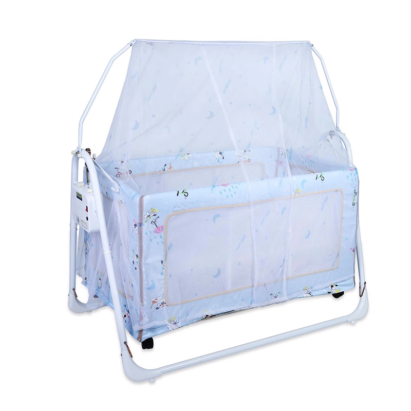 Nôi điện Autoru 2 tầng đa năng Eco 4S - Xanh nhạt