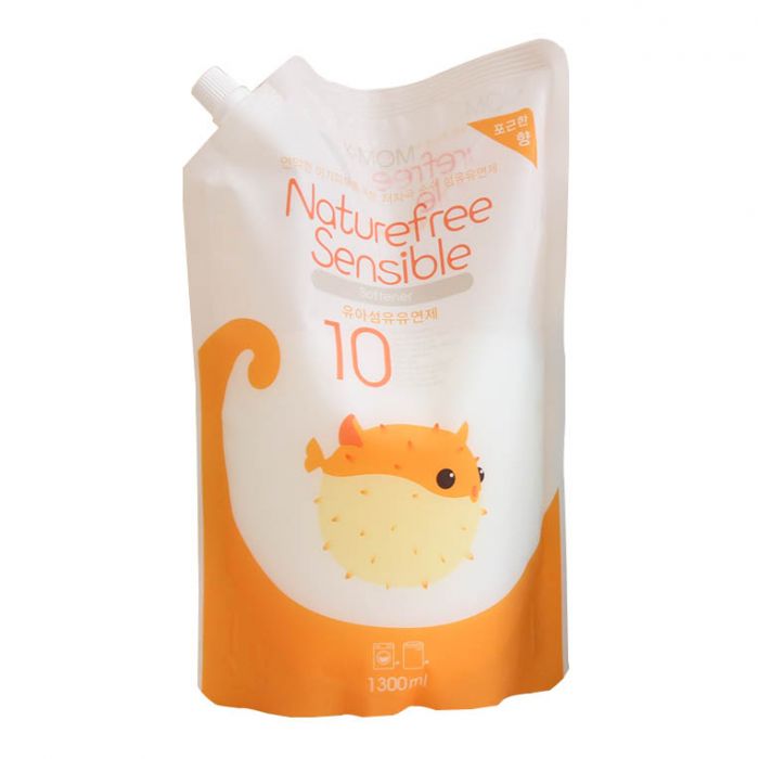 Nước xả vải hữu cơ K-Mom Hàn Quốc dạng túi (1300ml) - Cam