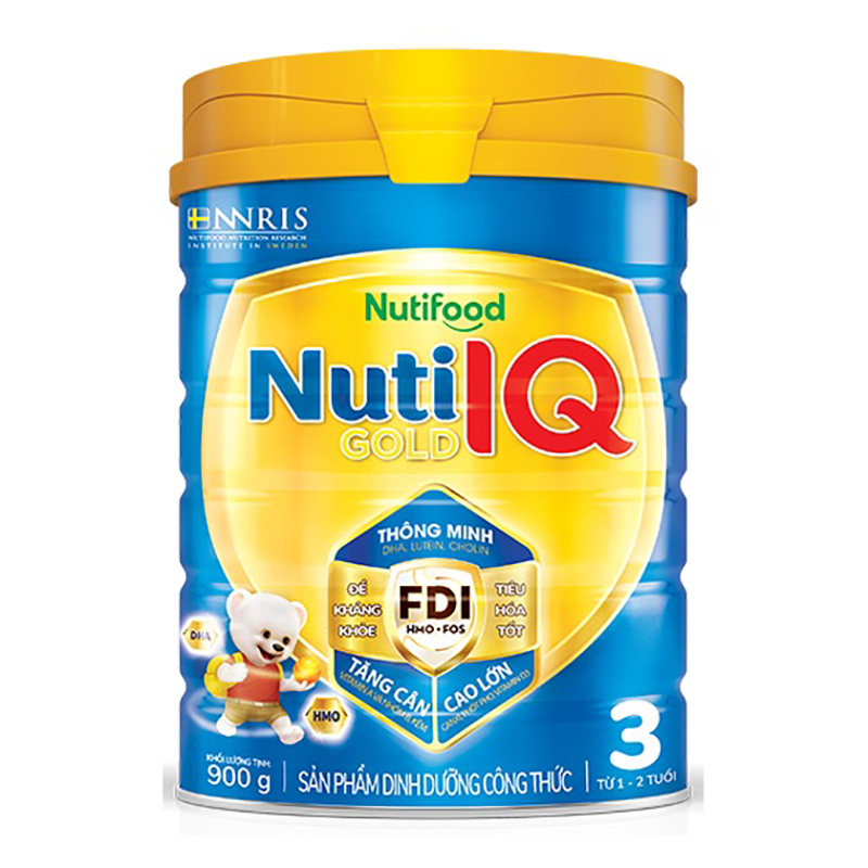 Sữa bột Nuti IQ Gold 3 lon 900g (1 - 2 tuổi)
