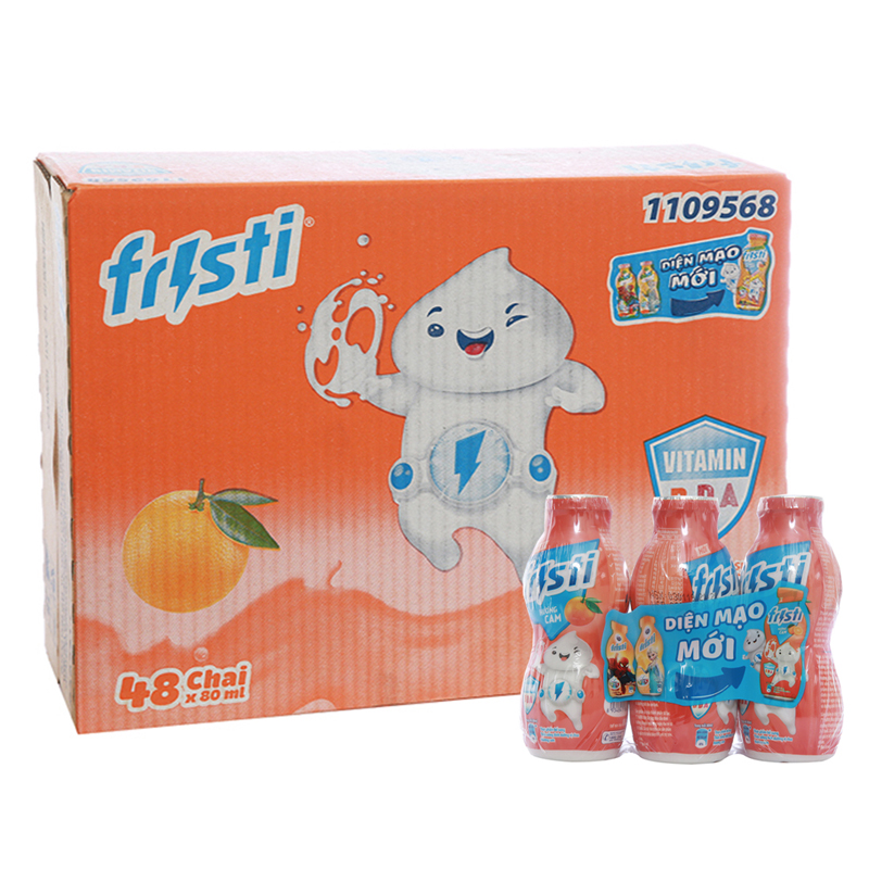 Sữa chua uống Fristi vị cam 80ml – Thùng 48 chai