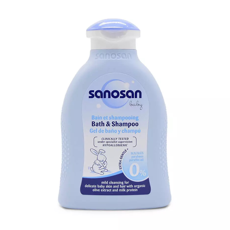 Sữa tắm gội dịu nhẹ Sanosan chiết xuất olive hữu cơ 200ml
