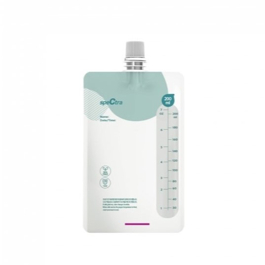 Túi Trữ Sữa Cảm Biến Nhiệt Nắp Vặn Spectra 200ml (30 Túi/Hộp)
