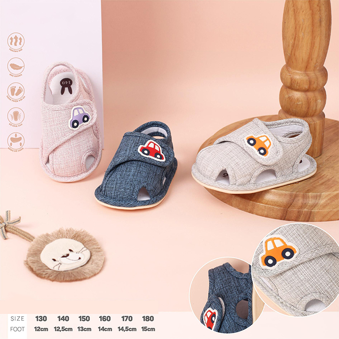 UR5423 - Giày tập đi cho bé Uala Rogo đế cao su non