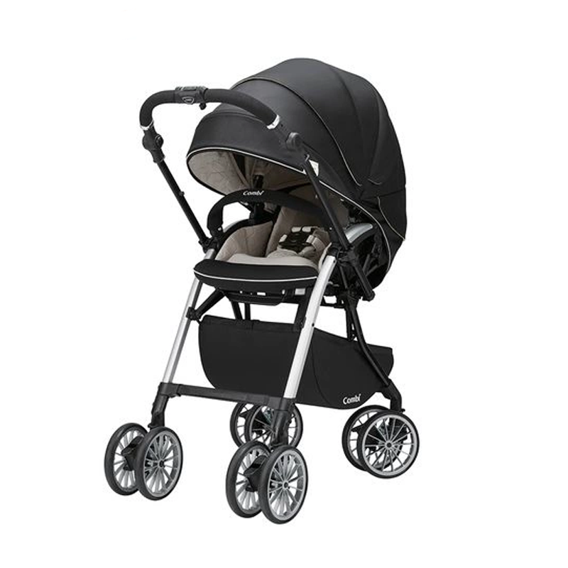 Xe Đẩy Combi Umbretta 4 Bánh Quay Tự Động Premium New Black
