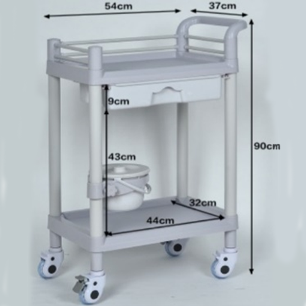 Xe Đẩy Dụng Cụ Y Tế Tajermy TJM-DC02 Có Hộc Size S
