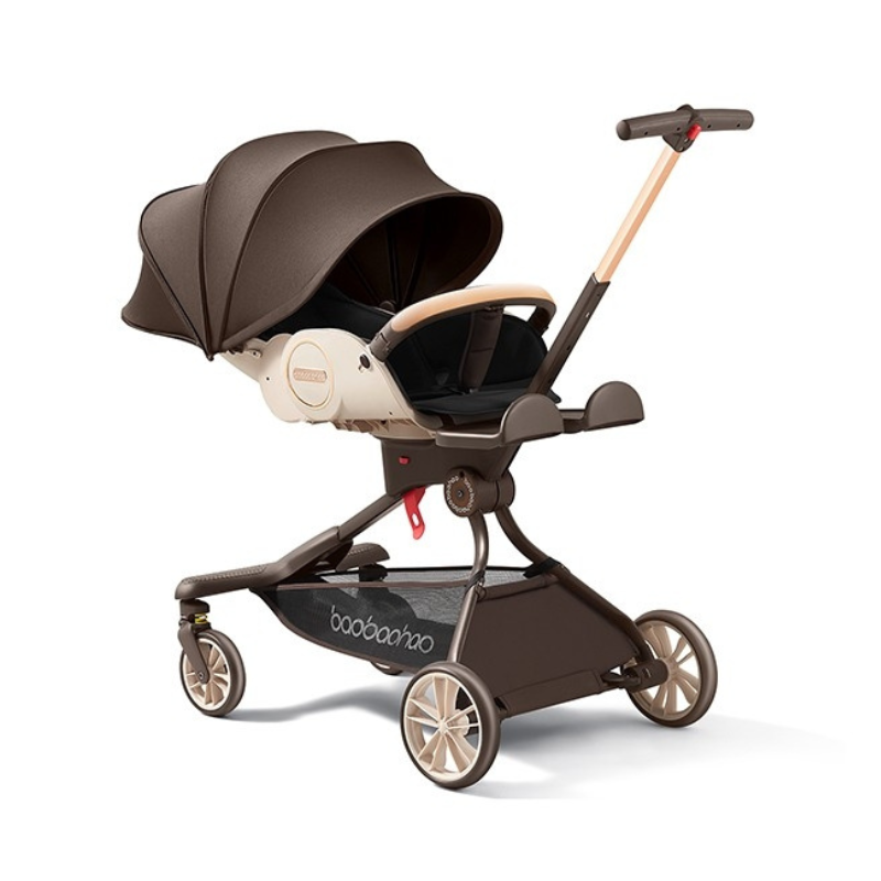 Xe Đẩy Trẻ Em Babaohao V9 - Màu Trà Sữa