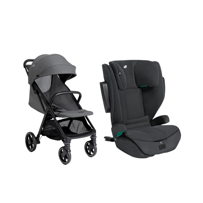 Xe Đẩy Trẻ Em Joie Parcel LX Signature Ebony + Ghế Ngồi Ô Tô Trẻ Em Joie I-Traver Signature Ebony