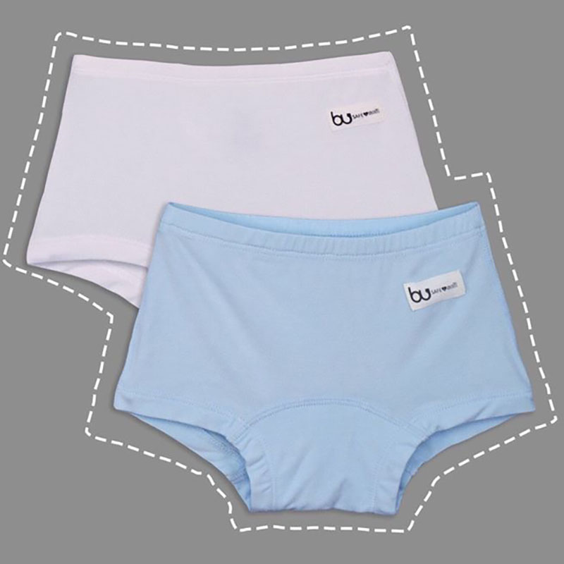 BB014.1-  Quần chíp đùi cho bé gái White- Blue
