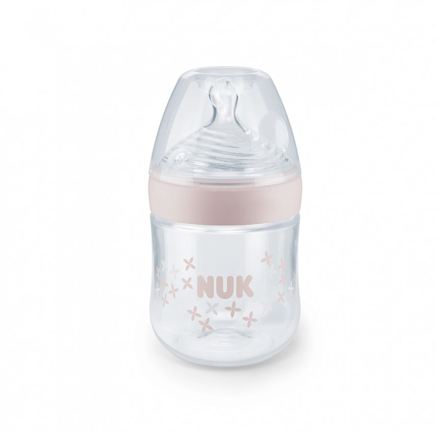 Bình sữa NUK Nature Sense nhưa PP 150ml núm ti S1 - M - Màu hồng