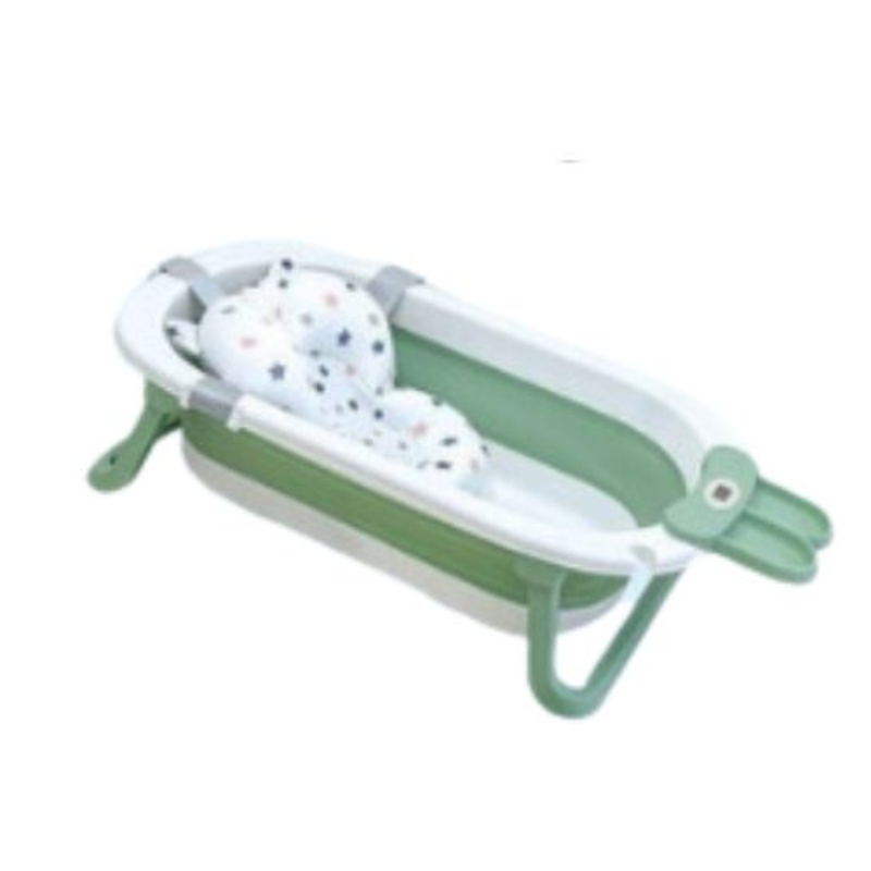 Chậu Tắm Rabbit Gấp Gọn Kem Phao Holla HL-03224 Màu Xanh Lá