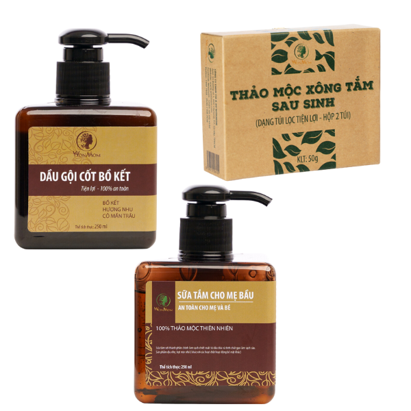 Combo Tắm Gội Thảo Mộc Cho Mẹ Wonmom