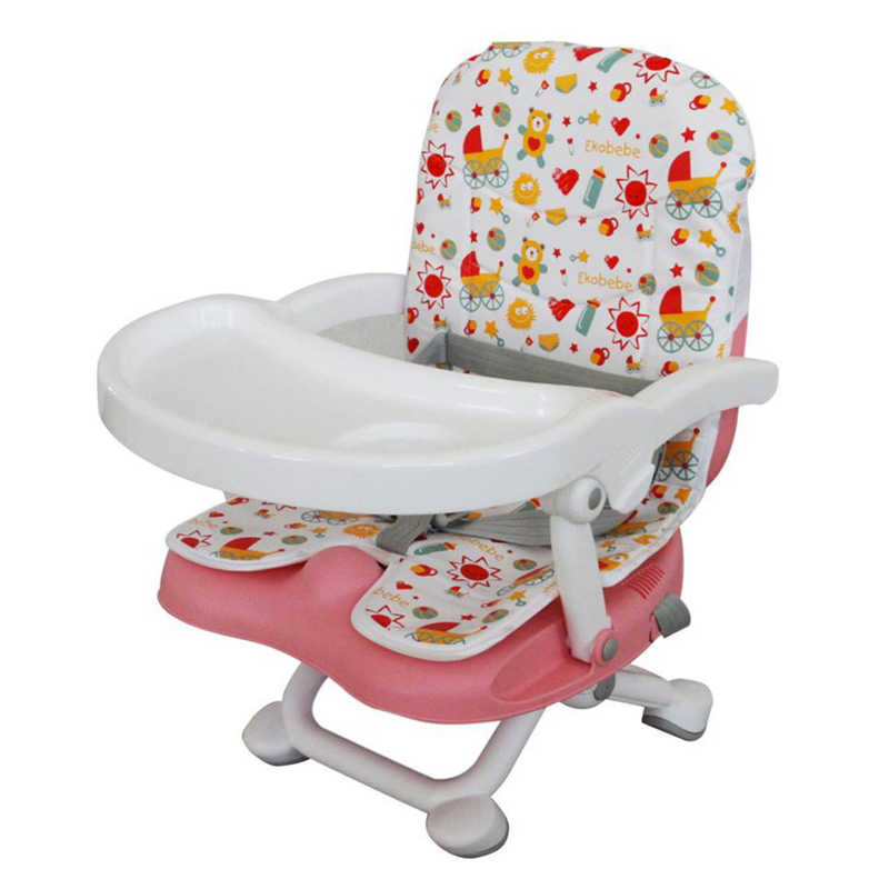 Ghế ăn du lịch điều chỉnh độ cao có nệm Mastela 1013-A - Màu hồng