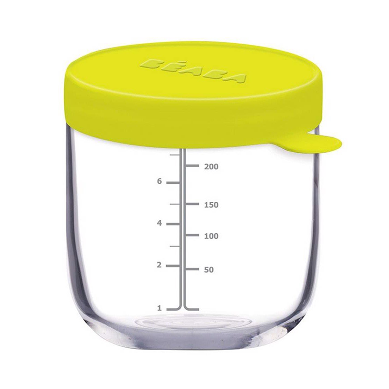 Hũ Thủy Tinh Pháp Chịu Nhiệt Béaba 250ml Xanh Neon