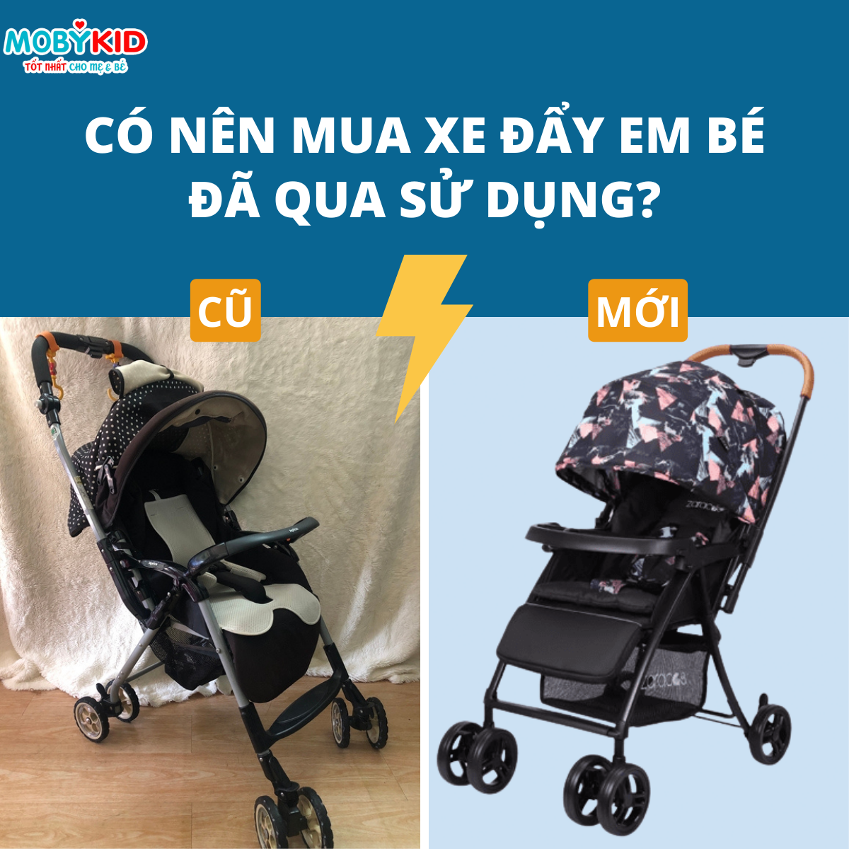 Mẹ có nên chọn mua xe đẩy em bé đã qua sử dụng hay không?