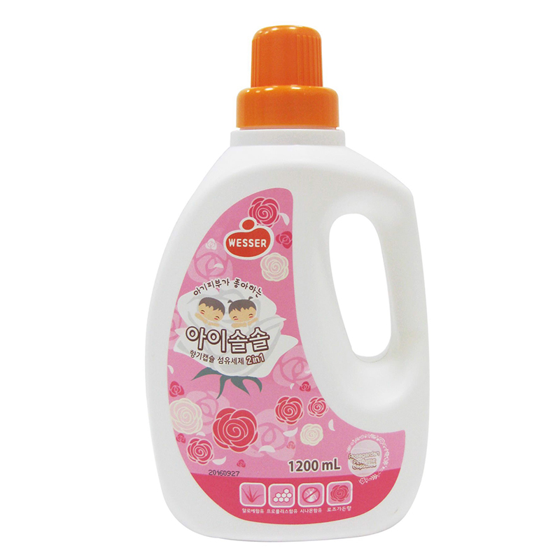 Nước giặt xả Wesser (2in1) hương Rose Garden (màu hồng) 1200ml