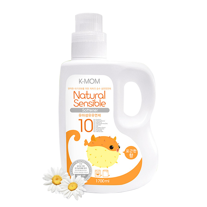 Nước xả vải sơ sinh hữu cơ K-Mom Hàn Quốc dạng can (1700ml) - Cam