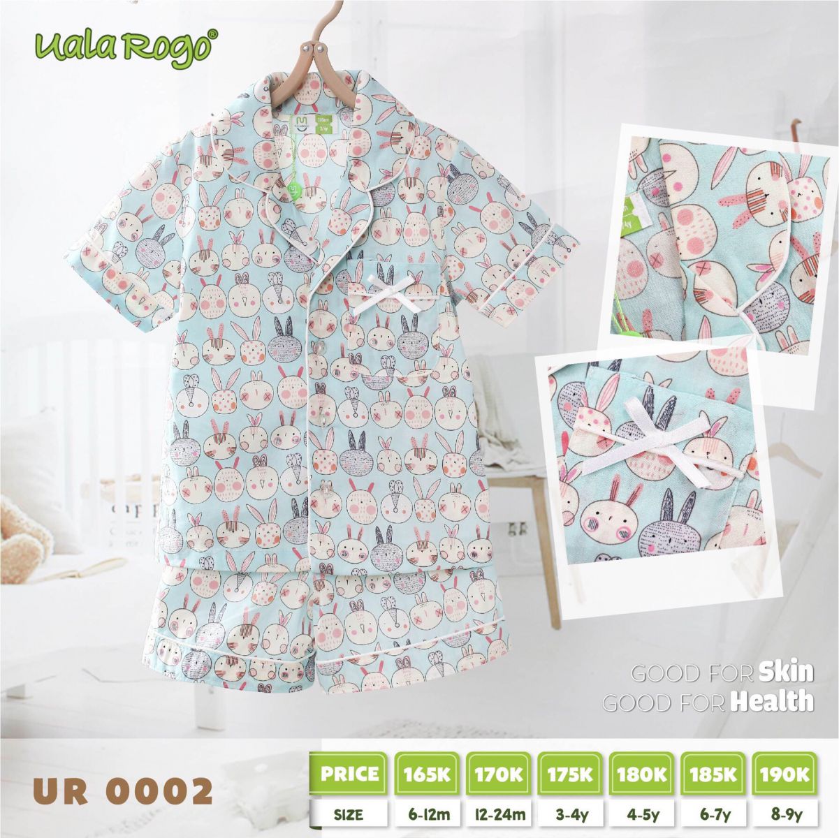 UR0002.3- Set đồ pijama xanh
