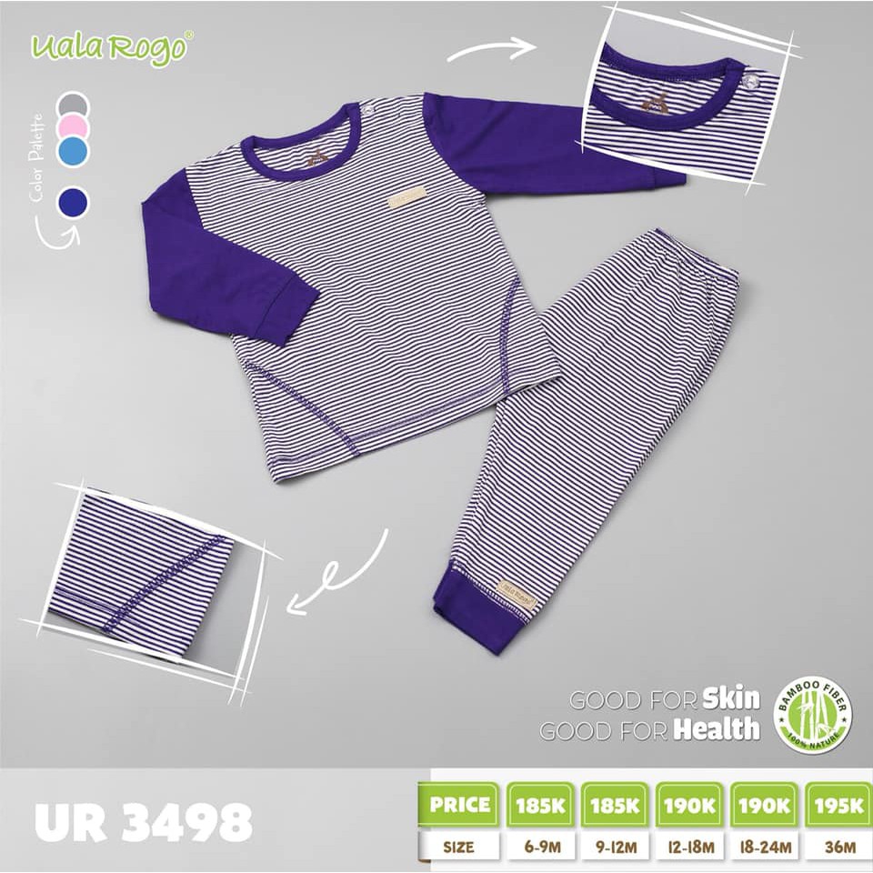 UR3498.2 - Bộ cài cúc vai cho bé - Màu xanh dương đậm
