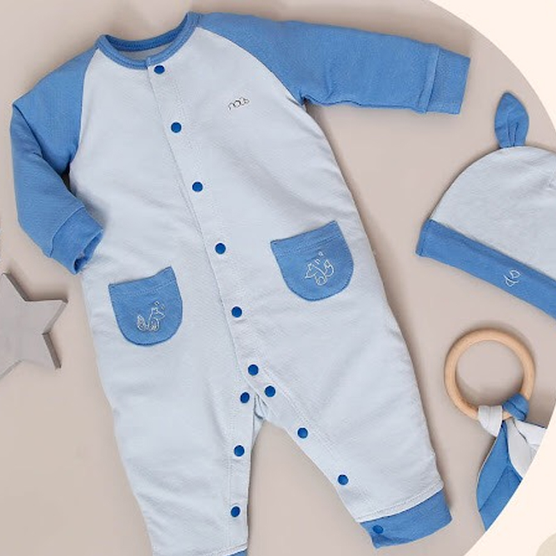W510S6OP0M175 - Bộ quần áo Nous Bodysuit vải Nu Doux - Màu xanh nhạt