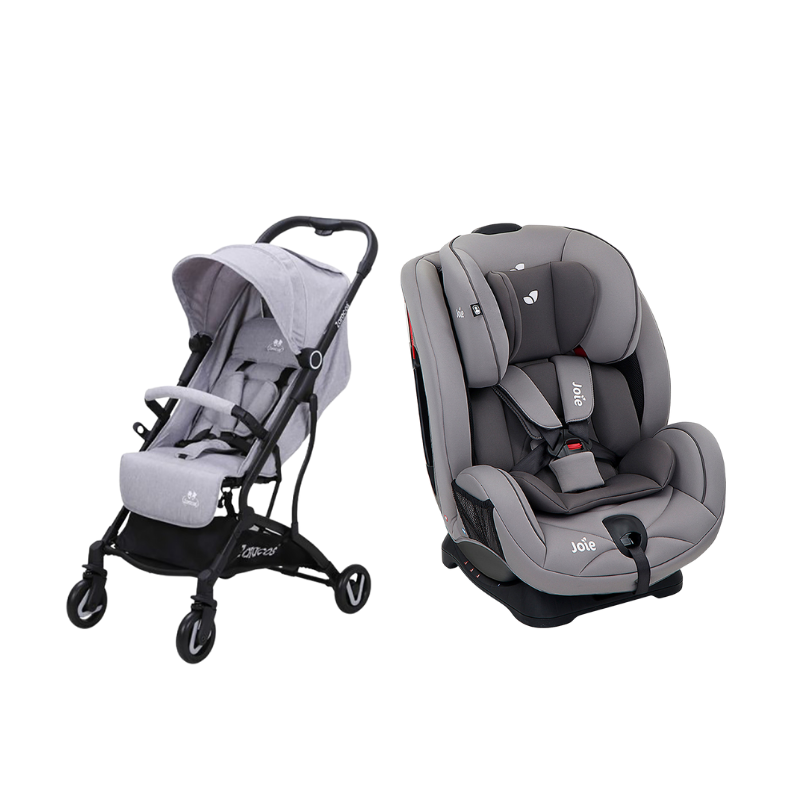 Xe đẩy cho bé Zaracos NORIO 9026 + Ghế ngồi ô tô trẻ em Joie Stages Gray Flannel