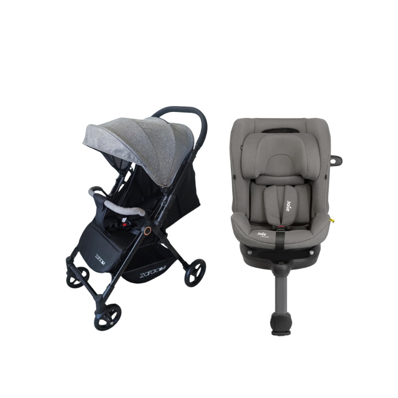 Xe đẩy cho bé Zaracos Suber 2976 + Ghế Ngồi Ô Tô Trẻ Em Joie I-Pivot Grow Thunder