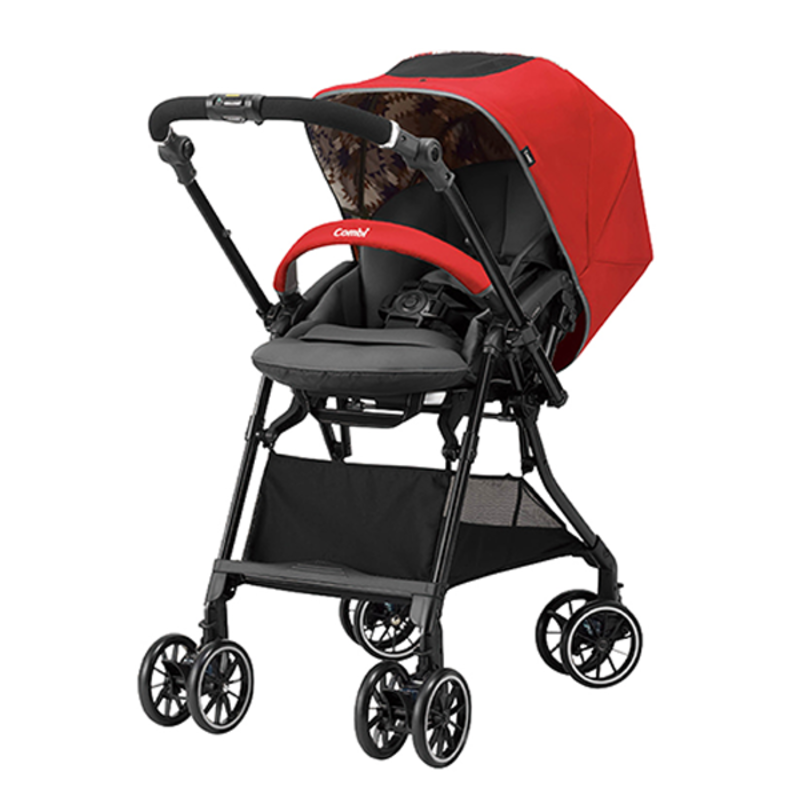 Xe đẩy Combi Sugocal Compact 4 bánh quay tự động - Màu đỏ