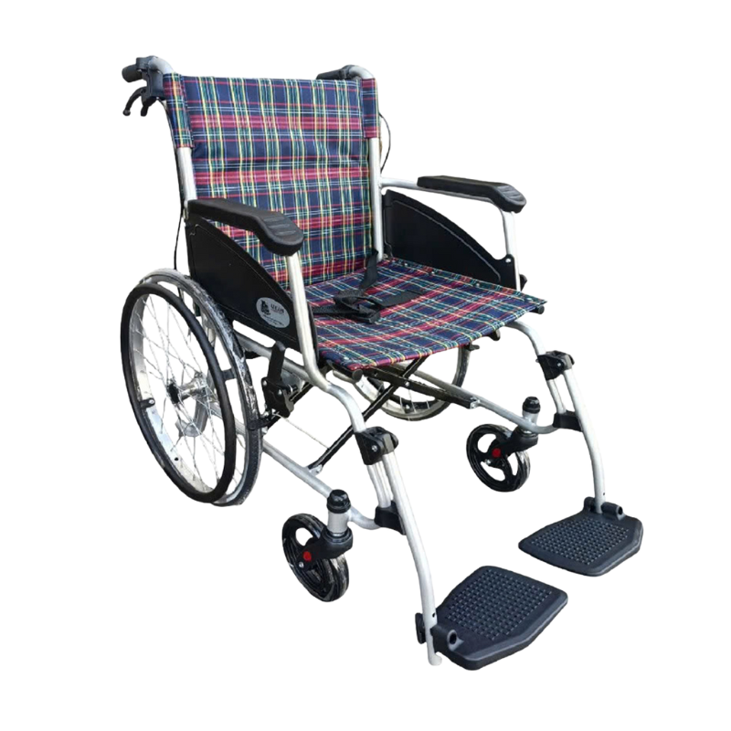 Xe Lăn Sắt Sơn Có Thắng Lucass X-43 - Màu Caro