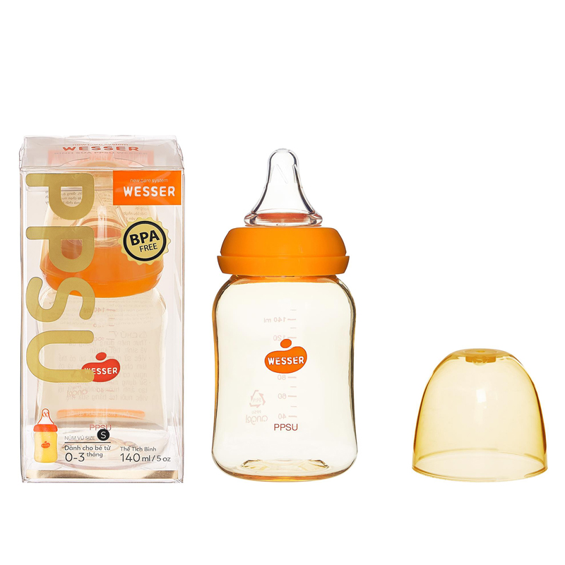 Bình sữa cổ hẹp PPSU Wesser 60ml (0-3 tháng)