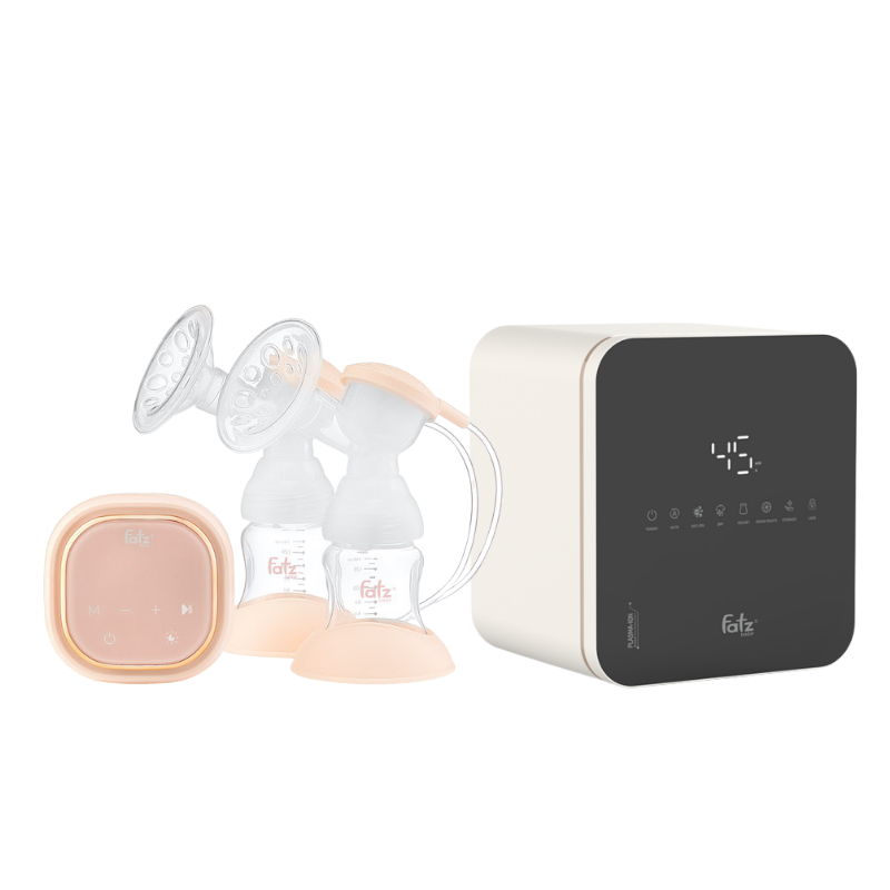 Combo Máy Hút Sữa Điện Đôi Fatzbaby Resonance 3 + Máy Tiệt Trùng Sấy Khô Khử Mùi UVC-LED Công Nghệ Nano Plasma Ion Fatzbaby PLASMAX 4