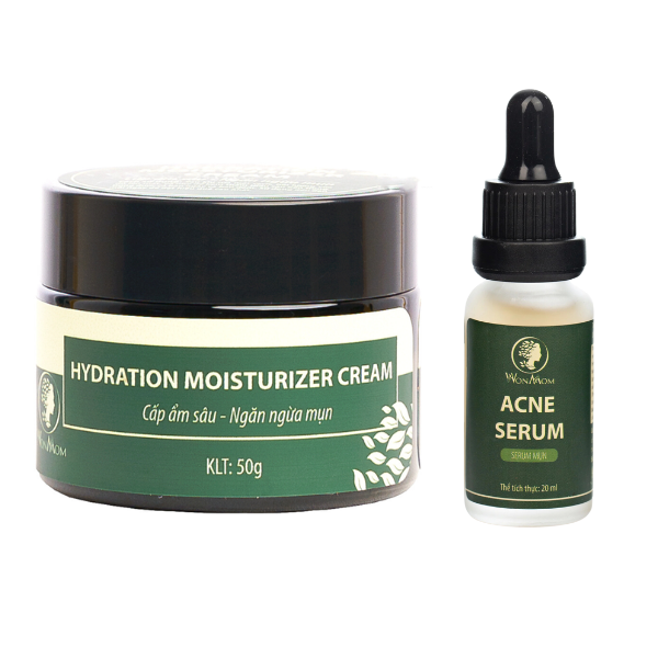 Combo Serum Và Kem Trị Mụn Hữu Cơ Cho Mẹ Wonmom